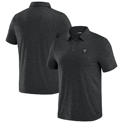 Polo noir à quatre points J. Palmer pour homme des Las Vegas Raiders