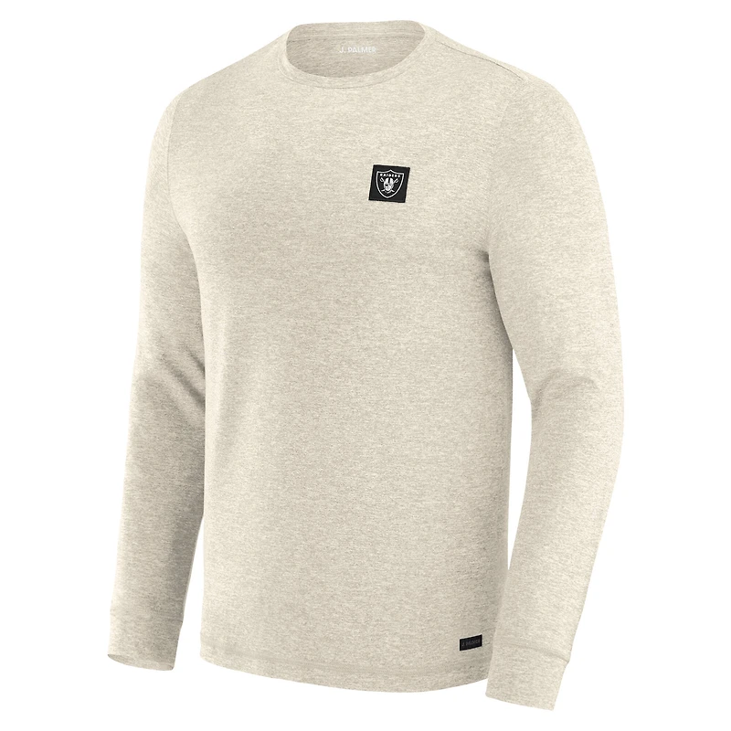 Men's J. Palmer Cream Las Vegas Raiders Four Down Long Sleeve T-Shirt