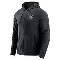 Men's J. Palmer Dark Heather Gray Las Vegas Raiders Players Lounge Tri-Blend Full-Zip Hoodie