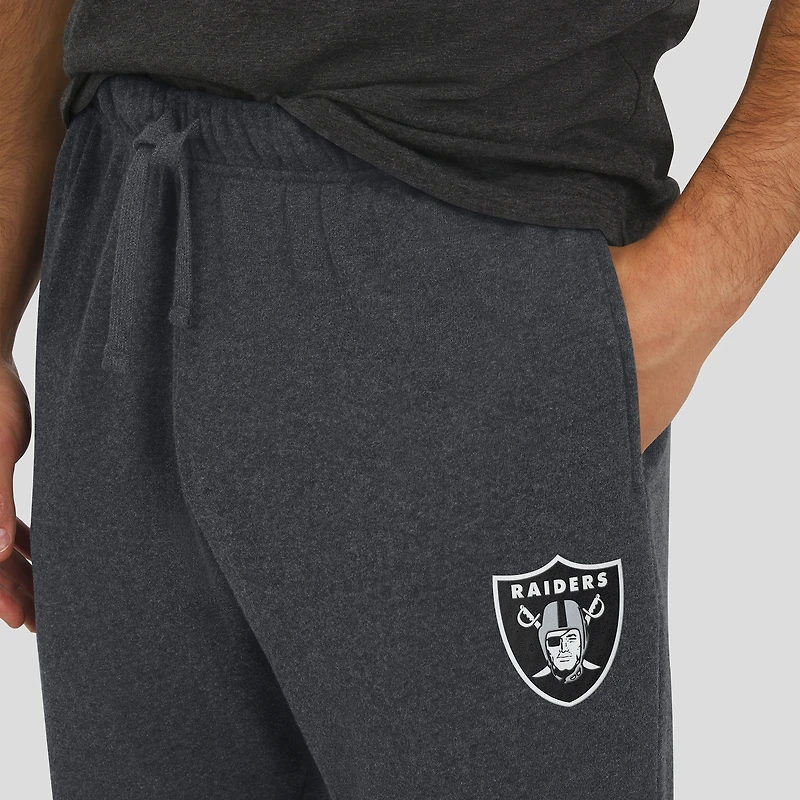 Pantalon de jogging tri-blend gris chiné foncé J. Palmer pour homme, motif joueur des Las Vegas Raiders