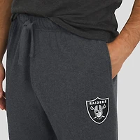 Pantalon de jogging tri-blend gris chiné foncé J. Palmer pour homme, motif joueur des Las Vegas Raiders