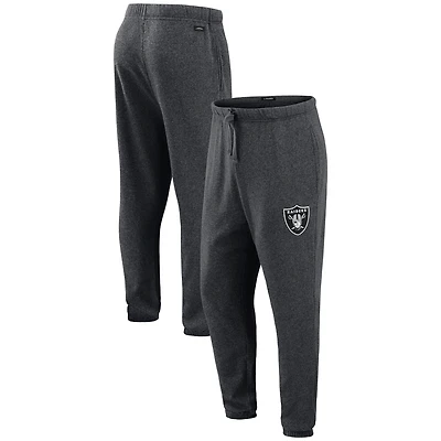 Pantalon de jogging tri-blend gris chiné foncé J. Palmer pour homme, motif joueur des Las Vegas Raiders