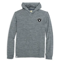T-shirt à capuche manches longues pour homme johnnie-O Heather Black Las Vegas Raiders Talon