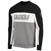 Sweat-shirt à blocs de couleurs pour hommes Junk Food noir/argent Las Vegas Raiders