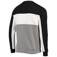 Sweat-shirt à blocs de couleurs pour hommes Junk Food noir/argent Las Vegas Raiders