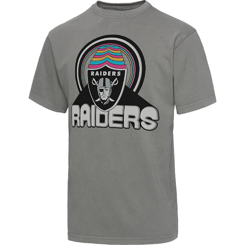 Men's Junk Food Graphite Las Vegas Raiders Wonderland Infinity Vibe T-Shirt