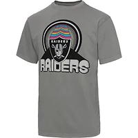 Men's Junk Food Graphite Las Vegas Raiders Wonderland Infinity Vibe T-Shirt