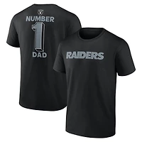 Men's Logo Athletic Black Las Vegas Raiders #1 Dad Jersey T-Shirt