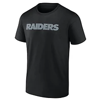 Men's Logo Athletic Black Las Vegas Raiders #1 Dad Jersey T-Shirt