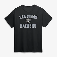 T-shirt homme en coton noir avec logo Las Vegas Raiders et arche de la victoire
