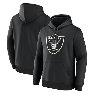 Men's Logo Athletic Black Las Vegas Raiders Primary Hoodie