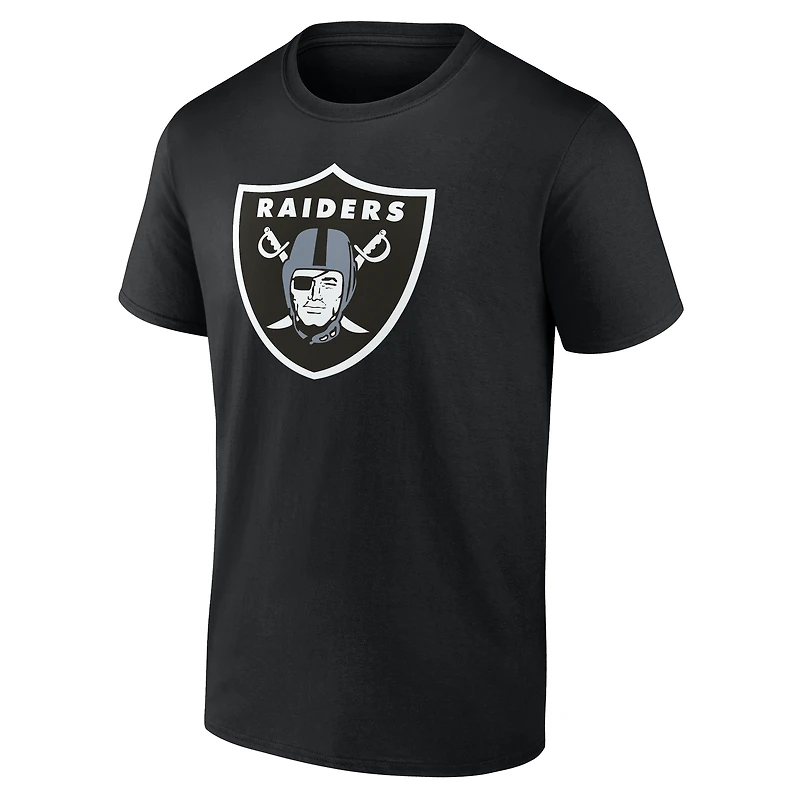 T-shirt noir à logo principal des Las Vegas Raiders pour homme