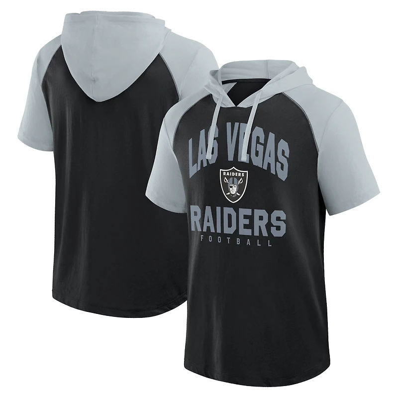 T-shirt à capuche noir avec logo athlétique pour homme des Las Vegas Raiders Prime