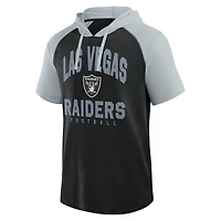 T-shirt à capuche noir avec logo athlétique pour homme des Las Vegas Raiders Prime
