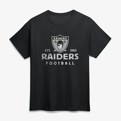 T-shirt homme noir à logo Las Vegas Raiders style vintage