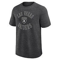 Men's Logo Athletic Heather Charcoal Las Vegas Raiders Success T-Shirt