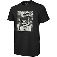 T-shirt surdimensionné avec image de joueur Majestic Threads Maxx Crosby pour hommes, Las Vegas Raiders, noir
