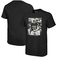 T-shirt surdimensionné avec image de joueur Majestic Threads Maxx Crosby pour hommes, Las Vegas Raiders, noir