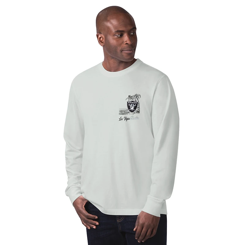 Men's Margaritaville Gray Las Vegas Raiders It's Five O'Clock Somewhere Long Sleeve T-Shirt