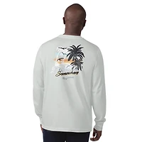 T-shirt à manches longues pour homme Margaritaville Gray Las Vegas Raiders It's Five O'Clock Somewhere