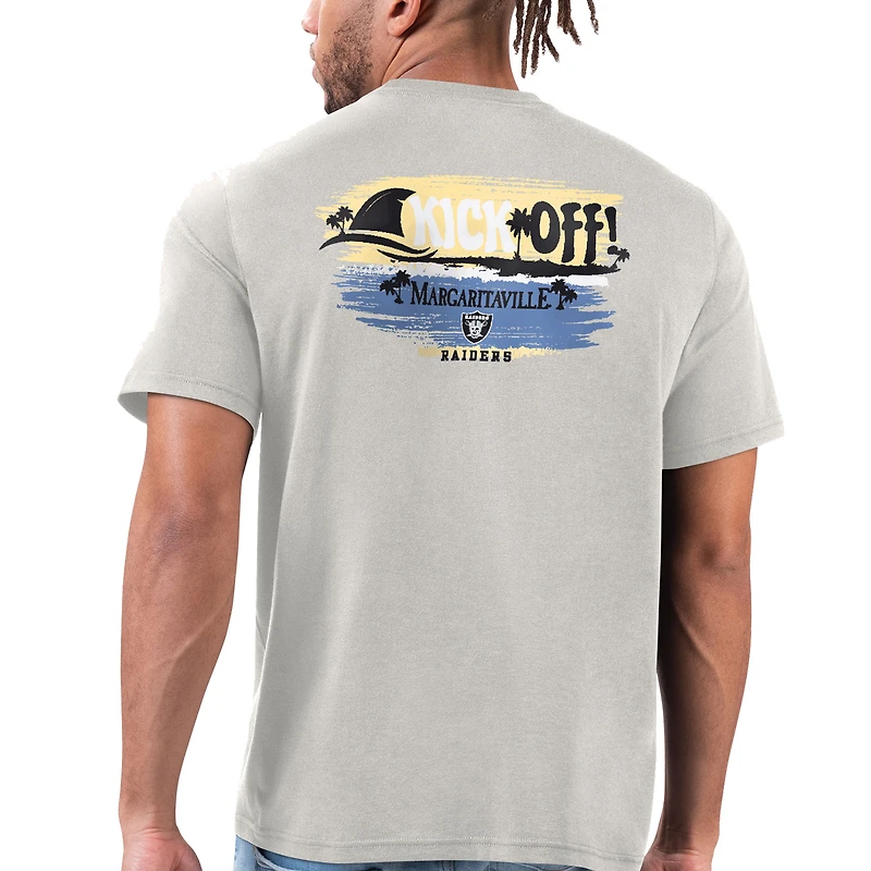 Men's Margaritaville Silver Las Vegas Raiders T-Shirt