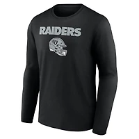 Men's Maxx Crosby Black Las Vegas Raiders Team Wordmark Name & Number Long Sleeve T-Shirt