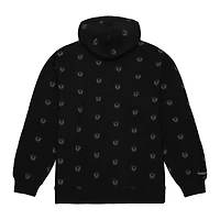 Sweat à capuche noir en polaire imprimé intégral Mitchell & Ness Las Vegas Raiders pour hommes