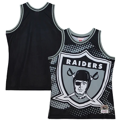 Men's Mitchell & Ness Black Las Vegas Raiders Big Face 7.0 Fashion Tank Top
