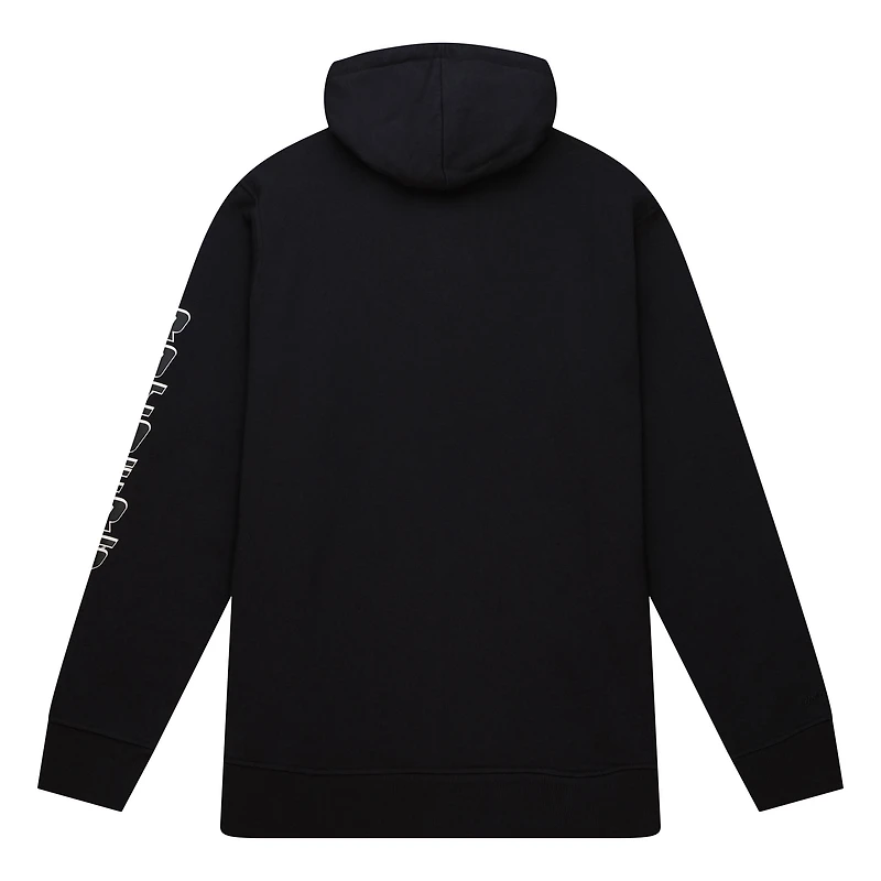 Men's Mitchell & Ness Black Las Vegas Raiders Gridiron Classics Big Face 7.0 Pullover Hoodie