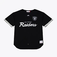 Men's Mitchell & Ness  Black Las Vegas Raiders Head Coach Mesh Full-Button Fashion Jersey