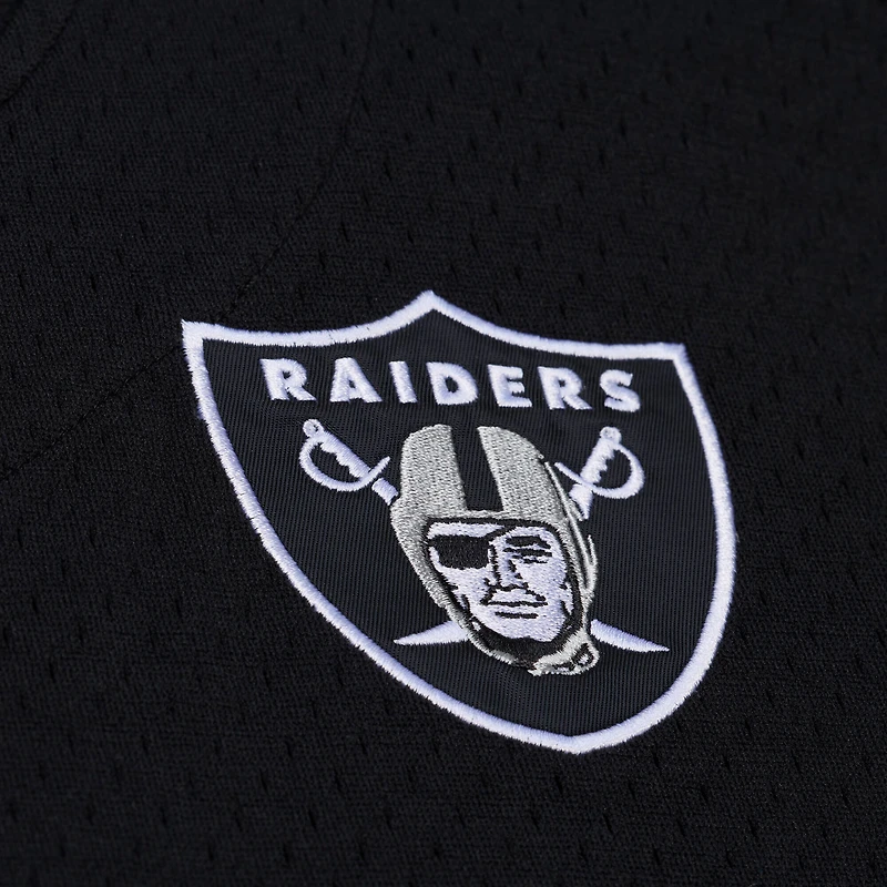 Men's Mitchell & Ness Black Las Vegas Raiders Head Coach Mesh Full-Button Fashion Jersey