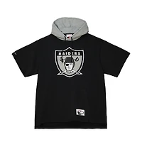Chandail à capuchon manches courtes d'après-match des Las Vegas Raiders de Mitchell & Ness pour homme, noir