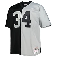 Men's Mitchell & Ness Bo Jackson Black/Silver Las Vegas Raiders Big Tall Split Legacy Retired Player Replica Jersey
