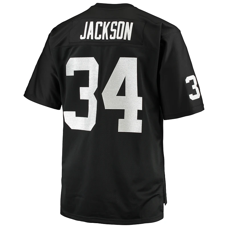 Men's Mitchell & Ness Bo Jackson Black Las Vegas Raiders Big Tall 1988 Retired Player Replica Jersey