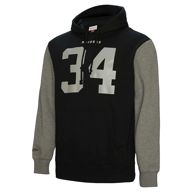 Mitchell & Ness Bo Jackson noir Las Vegas Raiders nom et numéro du joueur retraité - Sweat à capuche