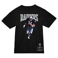 T-shirt Mitchell & Ness Bo Jackson pour homme, joueur retraité des Las Vegas Raiders, noir