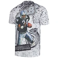 T-shirt blanc pour homme Mitchell & Ness Bo Jackson Las Vegas Raiders Retired Player Name Number Burst