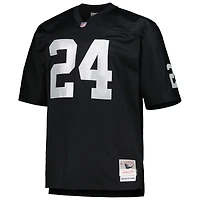 Maillot de réplique joueur retraité Mitchell & Ness Charles Woodson noir Las Vegas Raiders Big Tall 1998 pour hommes