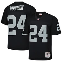 Maillot réplique Legacy noir Mitchell & Ness Charles Woodson des Raiders de Las Vegas pour homme