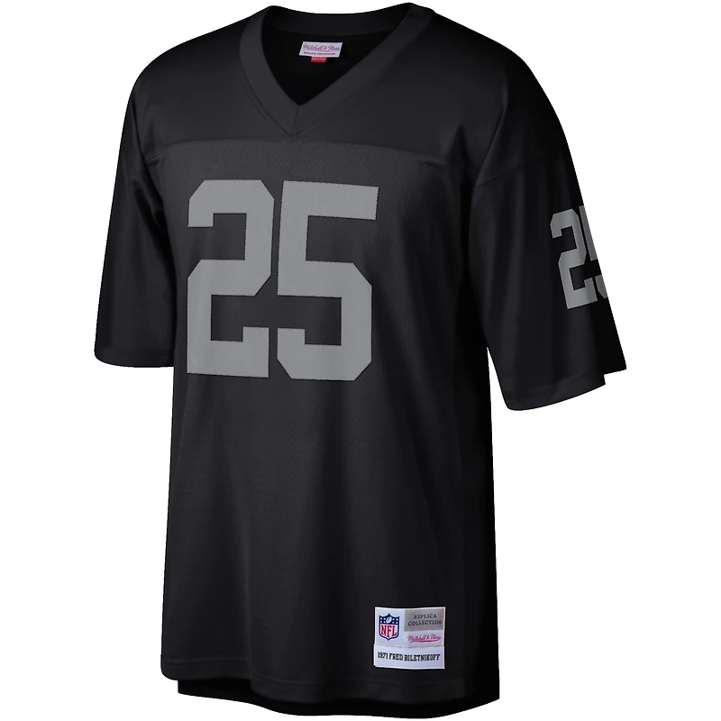 Maillot réplique Mitchell & Ness Fred Biletnikoff noir Las Vegas Raiders Legacy pour hommes