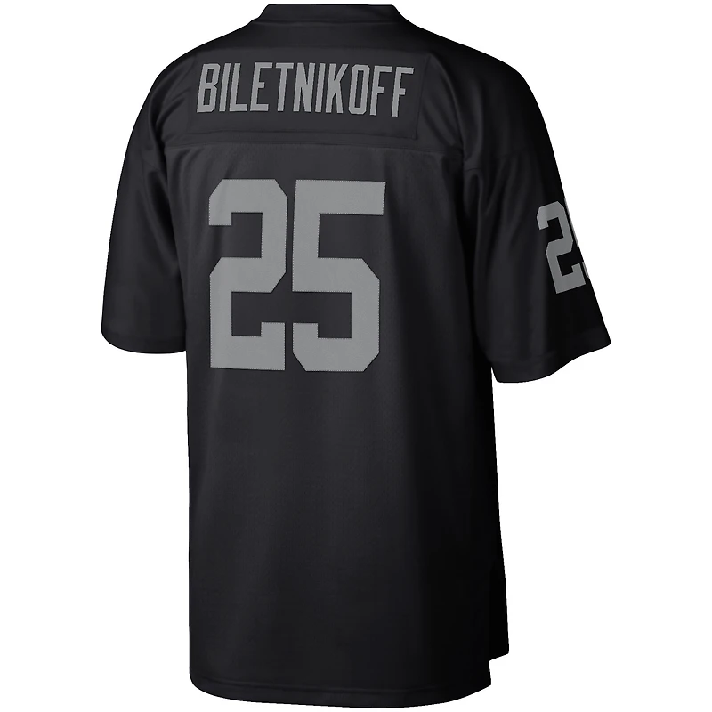 Men's Mitchell & Ness Fred Biletnikoff Black Las Vegas Raiders Retired Player Legacy Replica Jersey