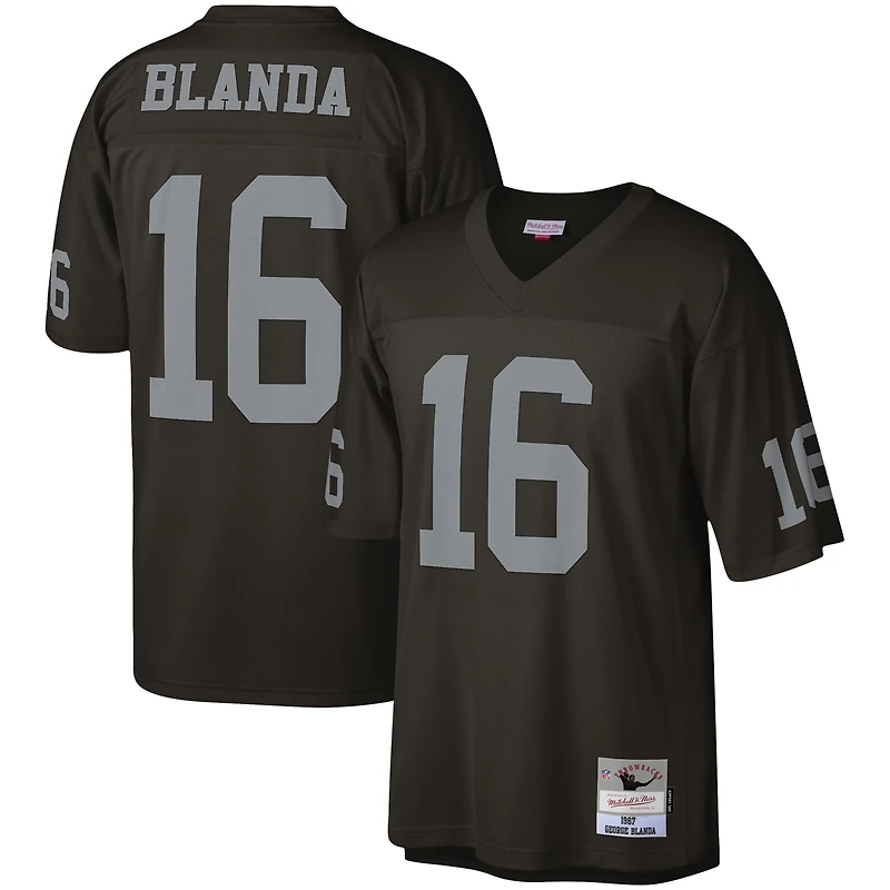 Maillot réplique Mitchell & Ness George Blanda noir Las Vegas Raiders Legacy pour hommes