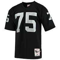 Maillot de joueur retraité authentique Mitchell & Ness Howie Long noir des Las Vegas Raiders 1983 pour hommes