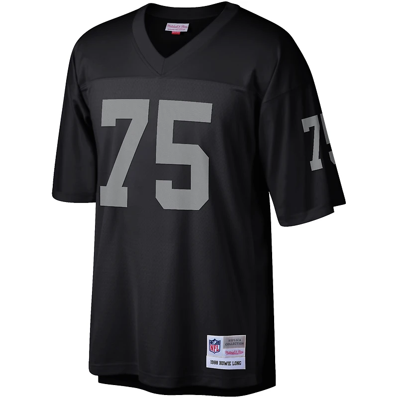 Maillot réplique Mitchell & Ness Howie Long noir Las Vegas Raiders Legacy pour hommes