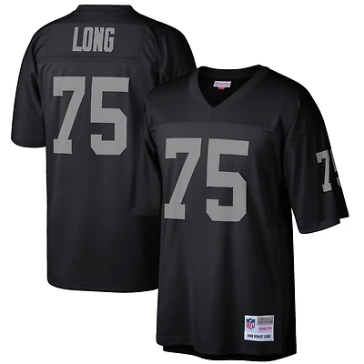 Maillot réplique Mitchell & Ness Howie Long noir pour hommes des Las Vegas Raiders, joueur retraité Legacy