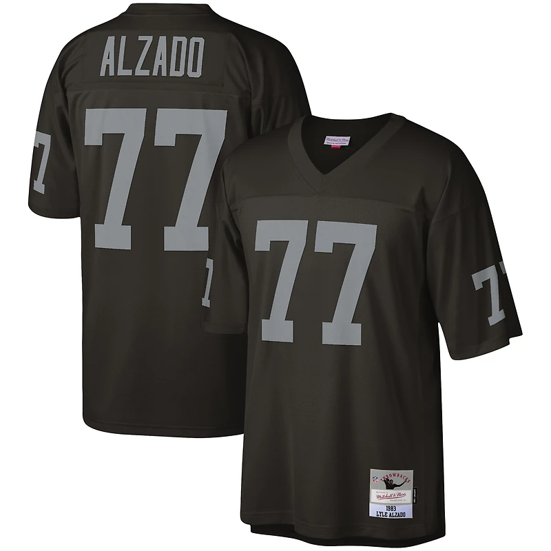 Maillot réplique Mitchell & Ness Lyle Alzado noir Las Vegas Raiders Legacy pour hommes
