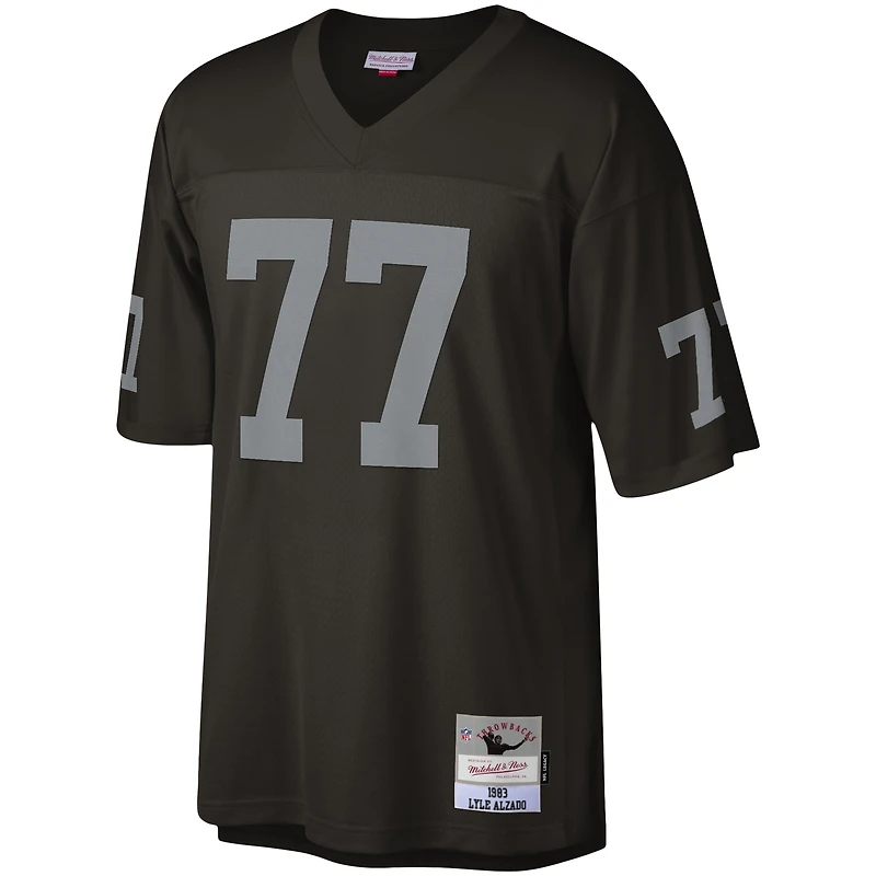 Maillot réplique Mitchell & Ness Lyle Alzado noir Las Vegas Raiders Legacy pour hommes