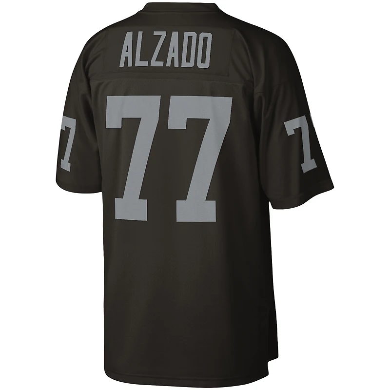 Maillot réplique Mitchell & Ness Lyle Alzado noir Las Vegas Raiders Legacy pour hommes