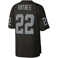Maillot réplique Mitchell & Ness Mike Haynes noir des Raiders de Las Vegas pour homme
