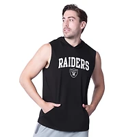 Men's MSX by Michael Strahan Black Las Vegas Raiders Action Sleeveless Pullover Hoodie